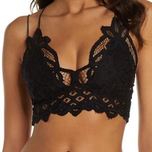Free People black lace Adella bralette